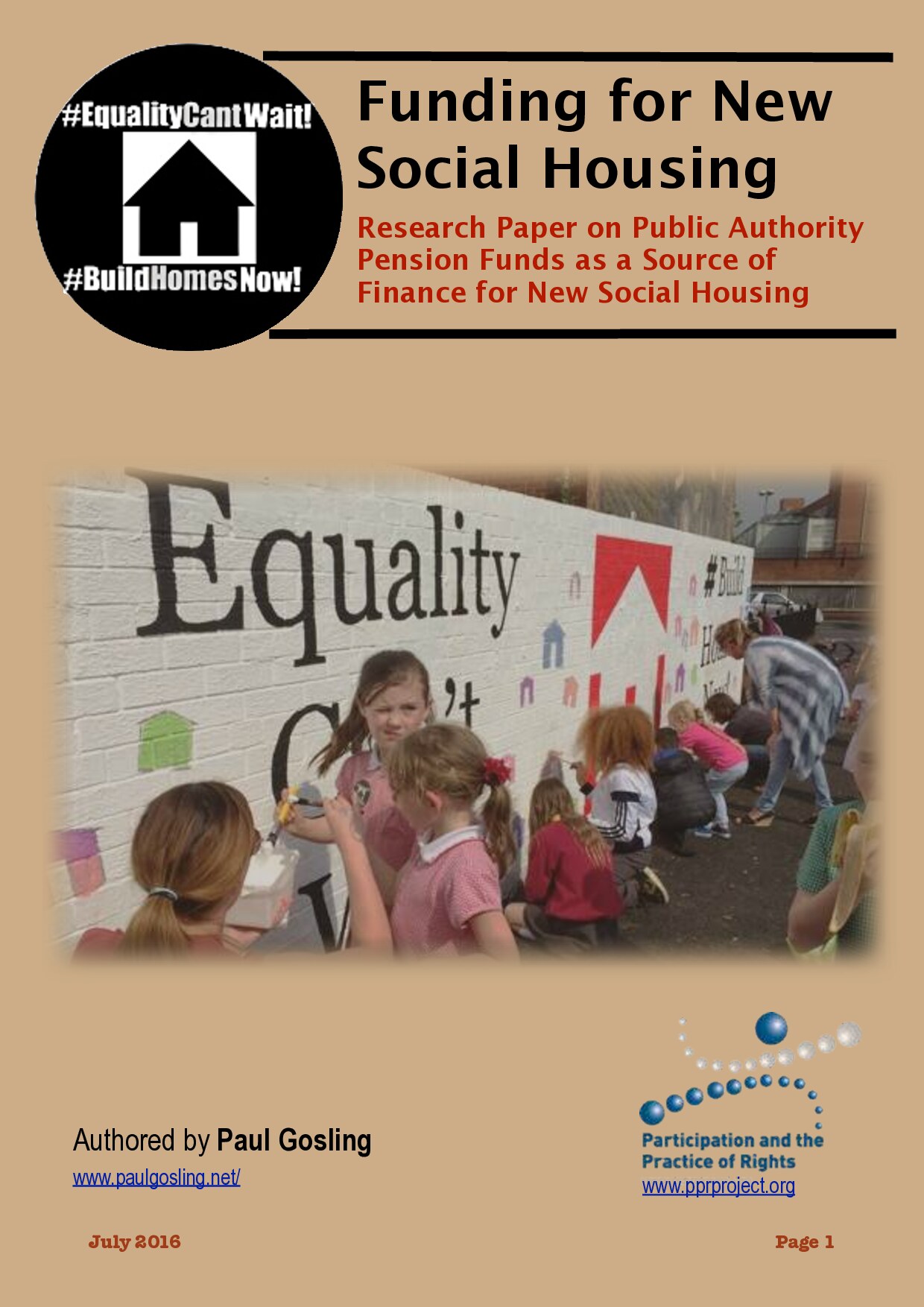 Funding New Social Housing: Research Paper on Public Authority Pension Funds as a Source of Finance